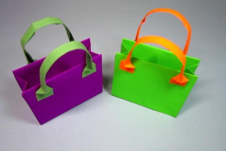 视频如何 折纸包包简单的手提 包折纸教程diy手工制作