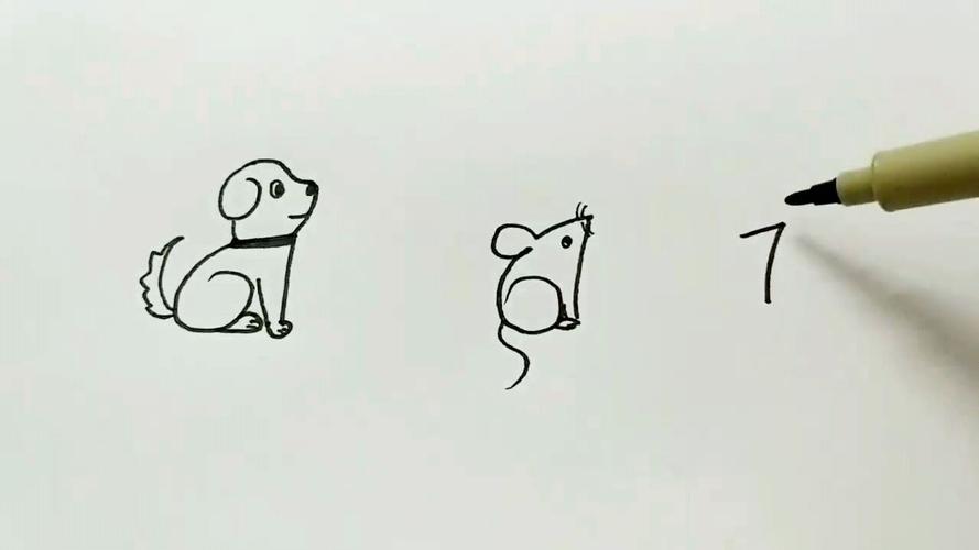 用数字画动物简笔画