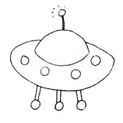 外星飞碟外星飞碟的画法教程简笔画