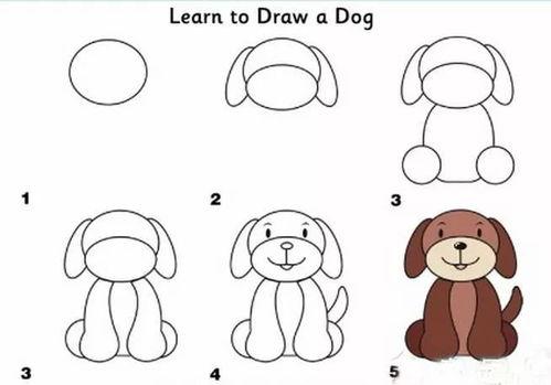 狗狗怎么画简笔画简单的小狗怎么画