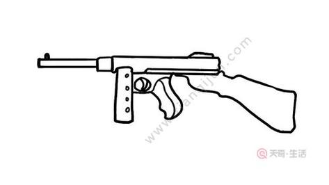 机关枪简笔画重机枪简笔画图片教程m249大菠萝轻机枪简笔画捷克式机枪
